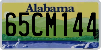 AL license plate 65CM144