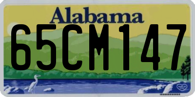 AL license plate 65CM147