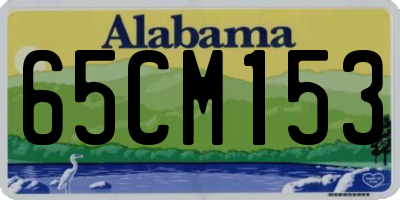 AL license plate 65CM153