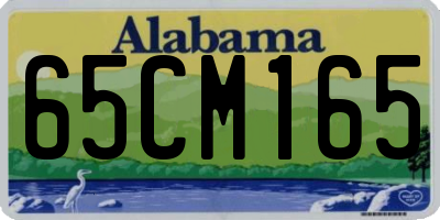 AL license plate 65CM165