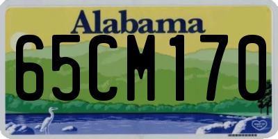 AL license plate 65CM170