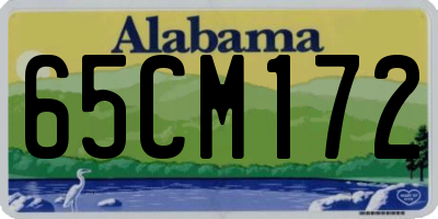 AL license plate 65CM172