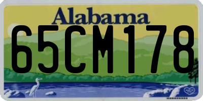 AL license plate 65CM178