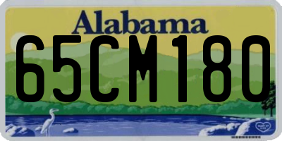 AL license plate 65CM180