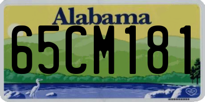 AL license plate 65CM181