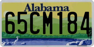 AL license plate 65CM184