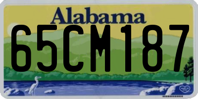 AL license plate 65CM187