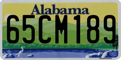 AL license plate 65CM189