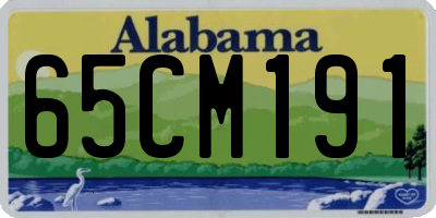 AL license plate 65CM191