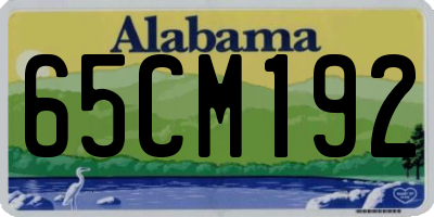 AL license plate 65CM192