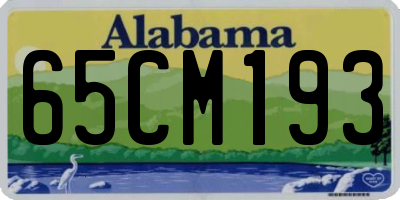 AL license plate 65CM193