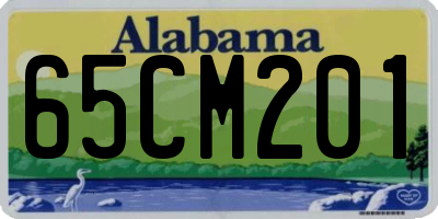 AL license plate 65CM201