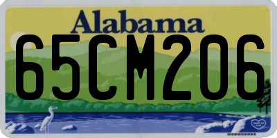 AL license plate 65CM206