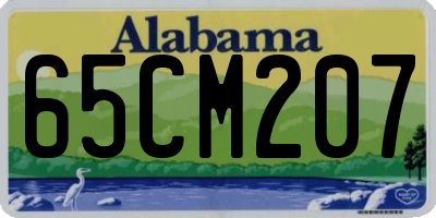 AL license plate 65CM207