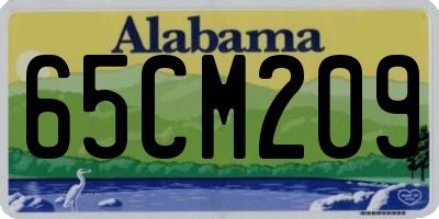 AL license plate 65CM209