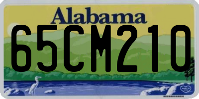 AL license plate 65CM210