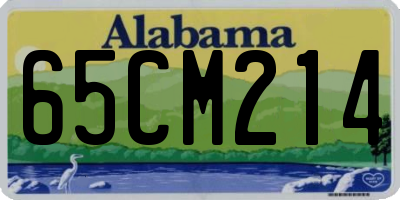 AL license plate 65CM214