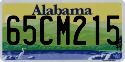 AL license plate 65CM215