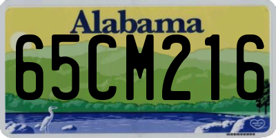 AL license plate 65CM216