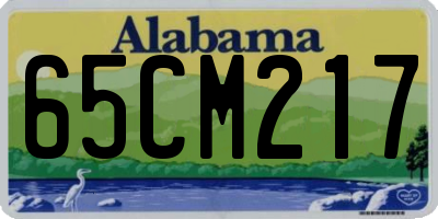 AL license plate 65CM217