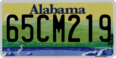 AL license plate 65CM219