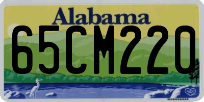 AL license plate 65CM220