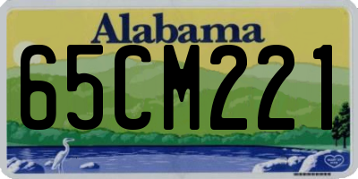 AL license plate 65CM221