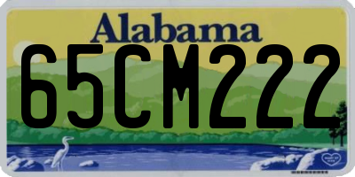 AL license plate 65CM222