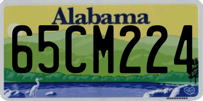 AL license plate 65CM224