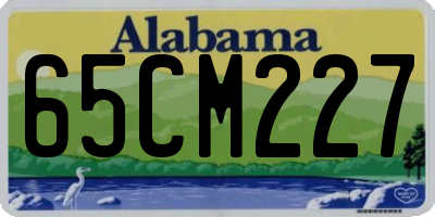 AL license plate 65CM227