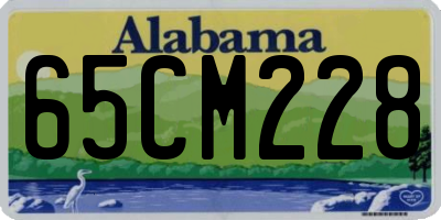 AL license plate 65CM228