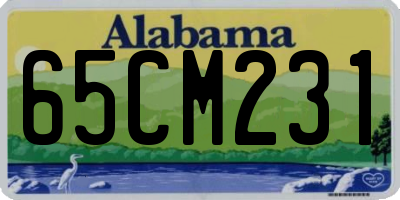 AL license plate 65CM231