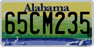 AL license plate 65CM235