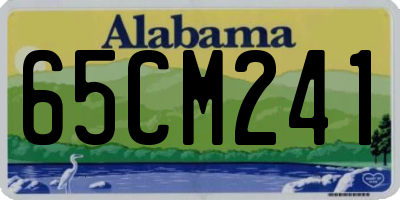 AL license plate 65CM241