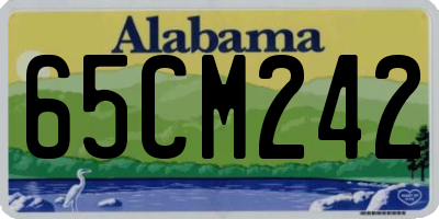 AL license plate 65CM242