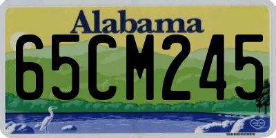 AL license plate 65CM245