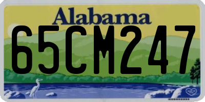 AL license plate 65CM247