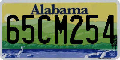 AL license plate 65CM254