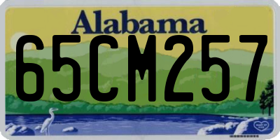 AL license plate 65CM257