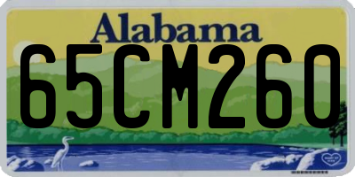 AL license plate 65CM260