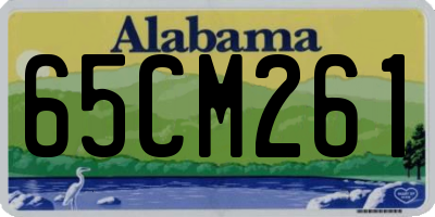 AL license plate 65CM261