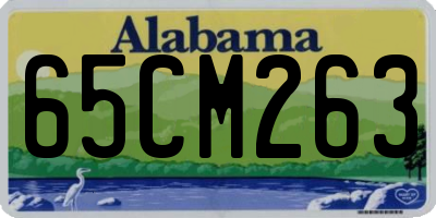 AL license plate 65CM263