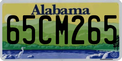 AL license plate 65CM265