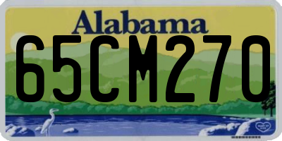 AL license plate 65CM270