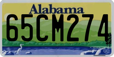 AL license plate 65CM274