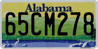 AL license plate 65CM278