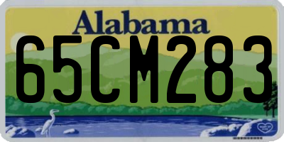 AL license plate 65CM283