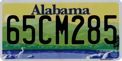 AL license plate 65CM285