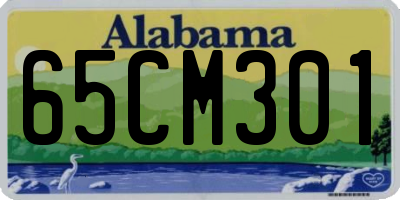 AL license plate 65CM301