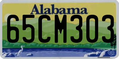 AL license plate 65CM303